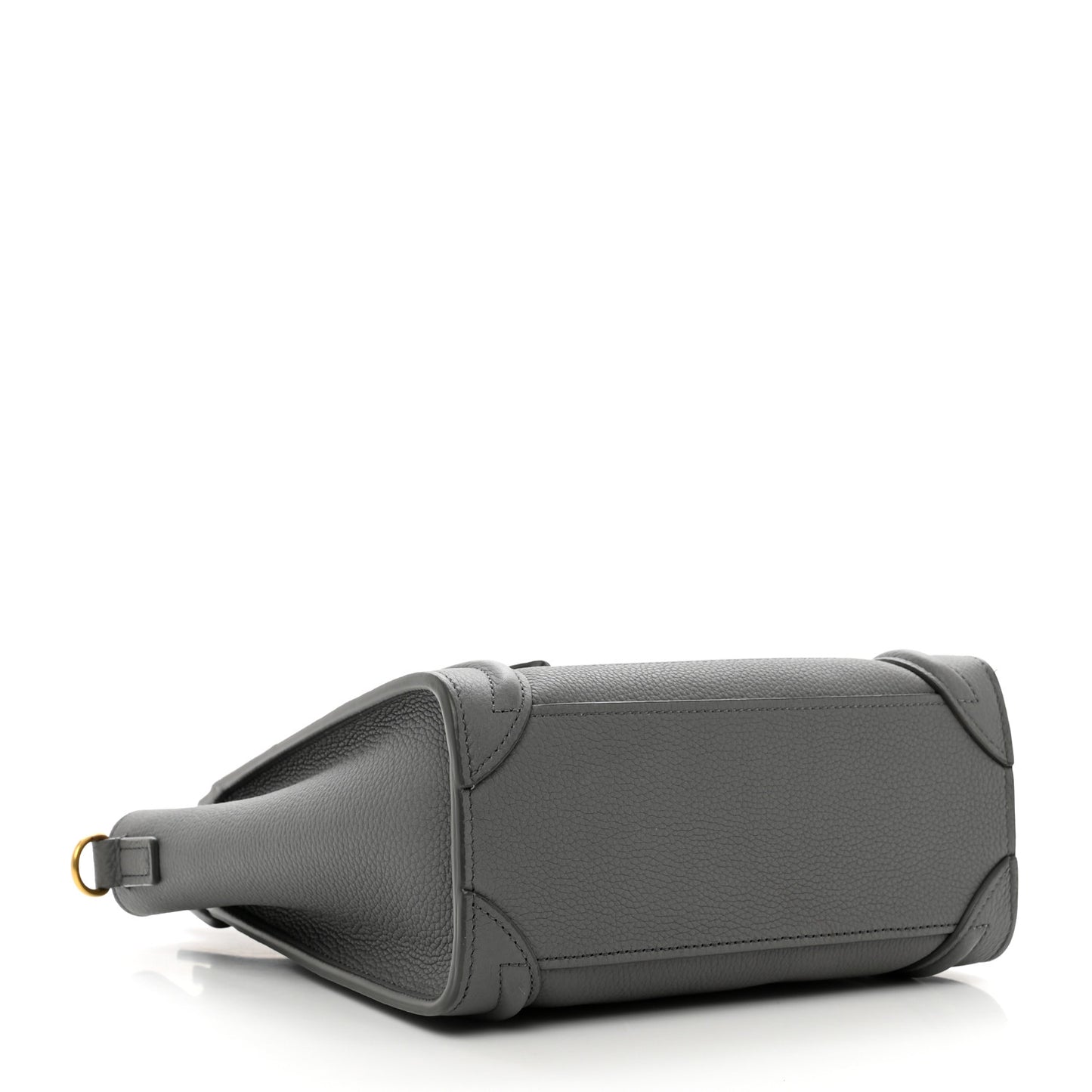 Drummed Calfskin Nano Luggage Kohl