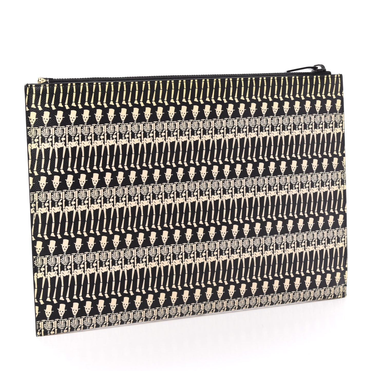 Grain de Poudre Skeleton Print Zipped Tablet Holder Black