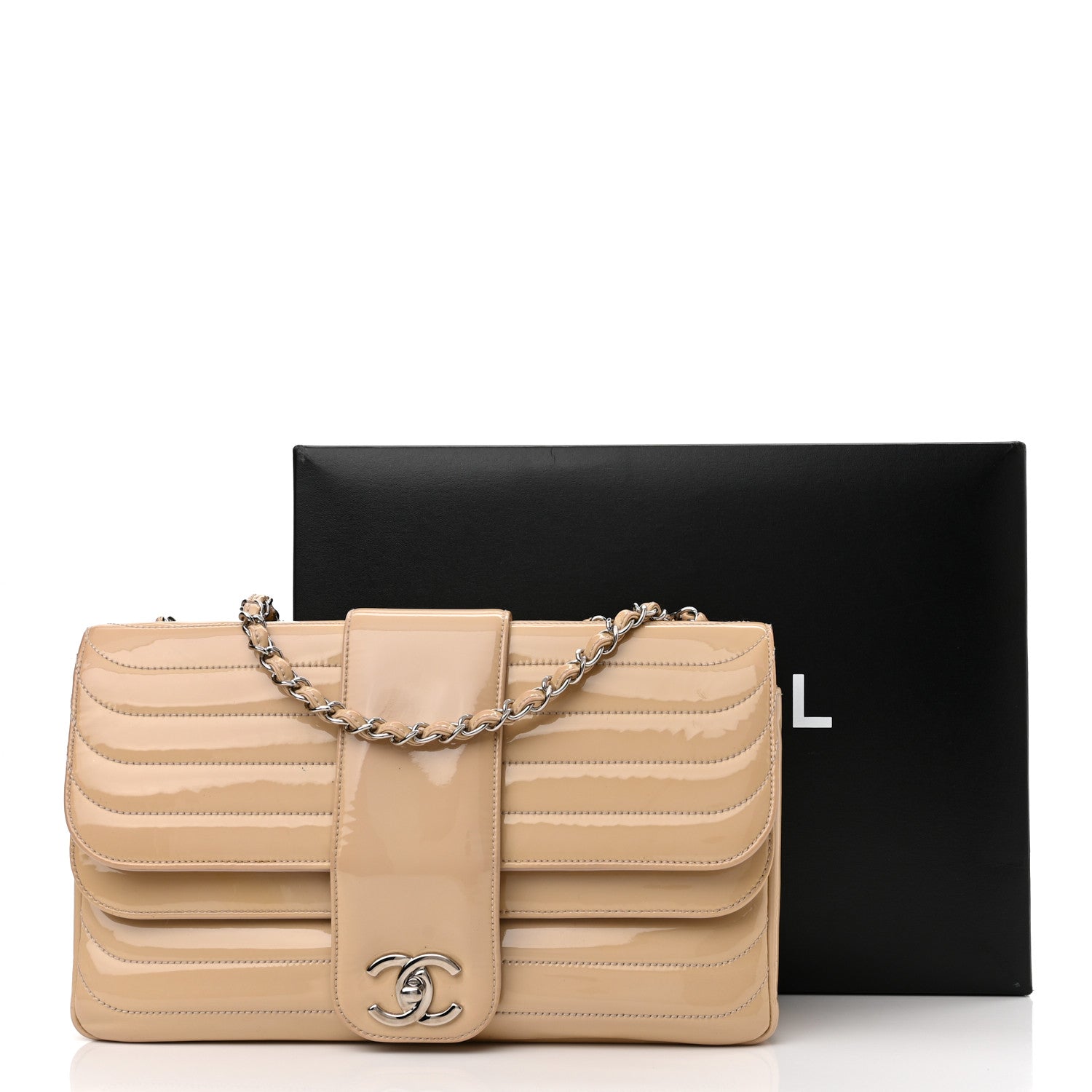 Chanel Patent Horizontal Quilted Jumbo Single Flap Pink 12 of 12