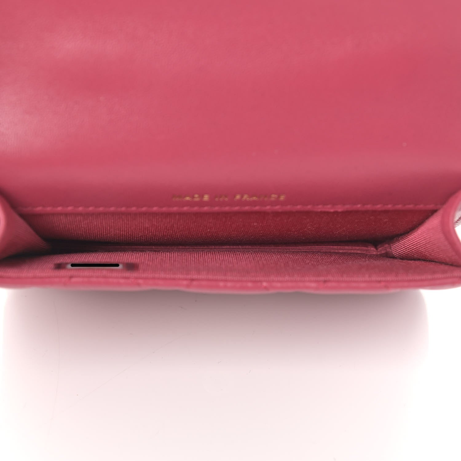 Chanel Lambskin Quilted Top Handle Flap Coin Purse With Chain Dark Pink 5 of 12