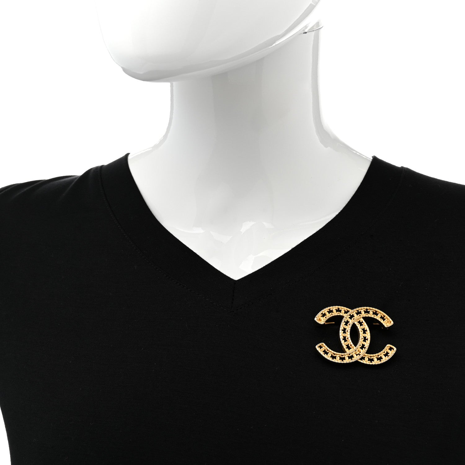 Chanel Metal CC Brooch Gold 2 of 5