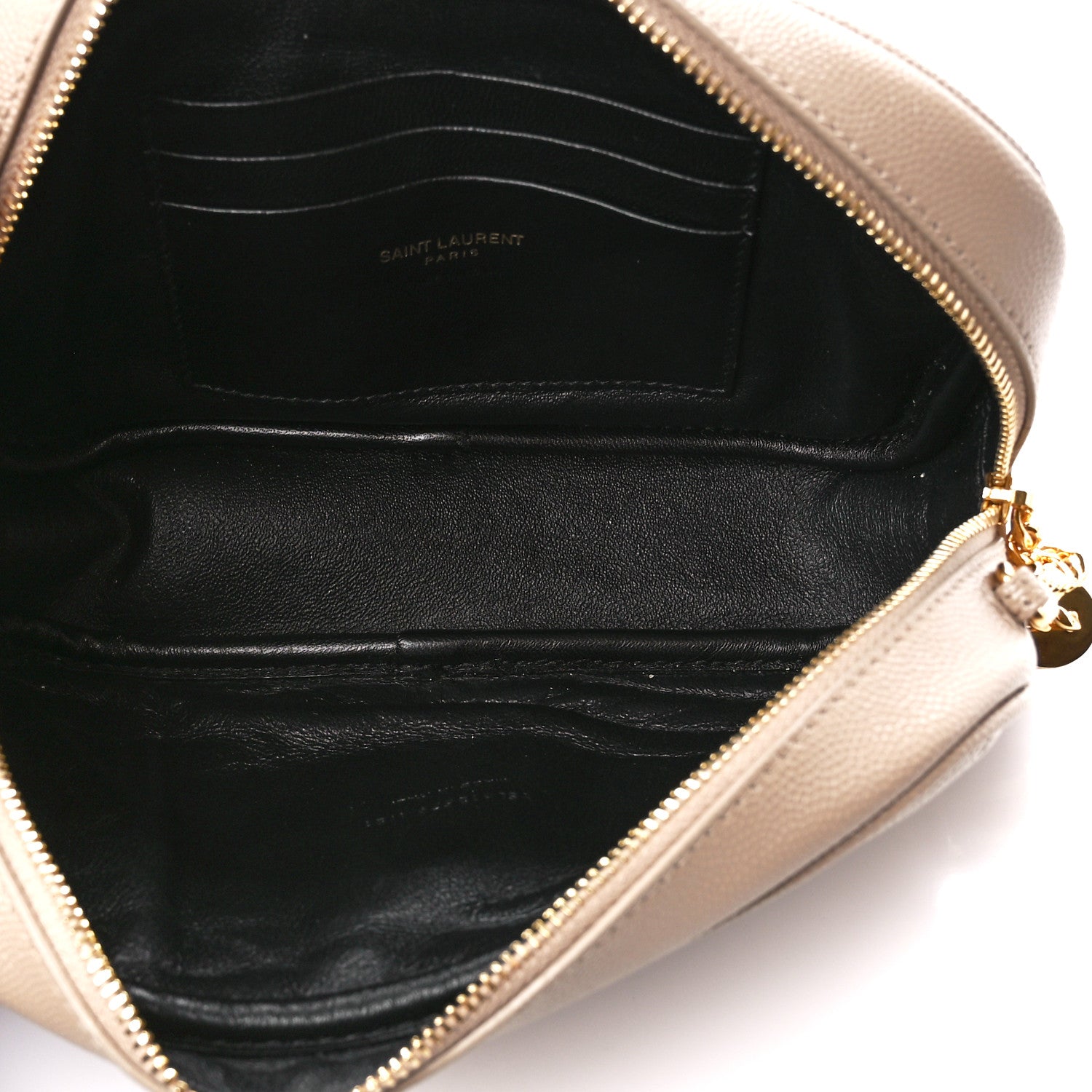 Saint Laurent Grain De Poudre Matelasse Monogram Mini Lou Camera Bag Dark Beige 5 of 10