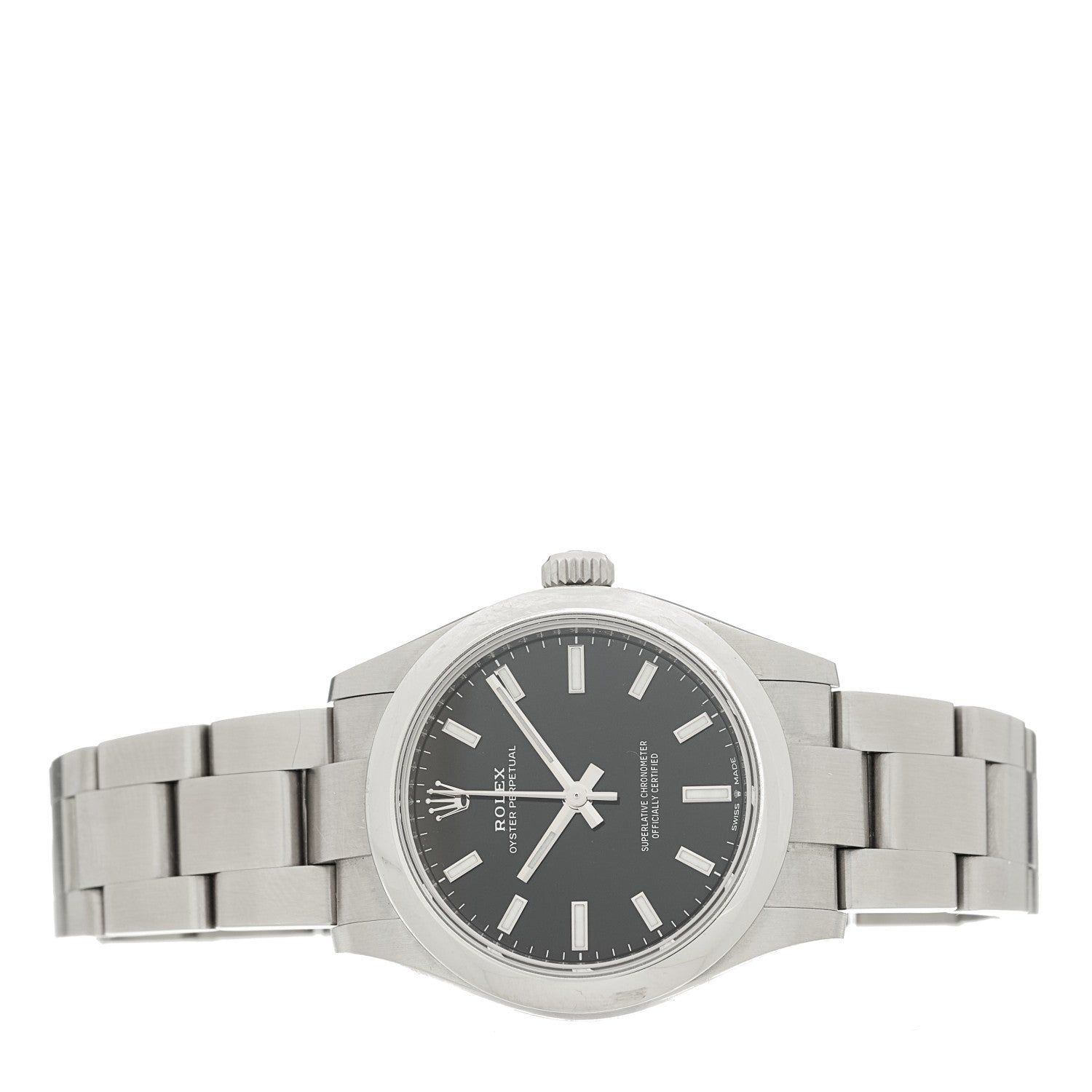 Rolex Stainless Steel 31mm Oyster Perpetual Watch Bright Black 277200 2 of 4