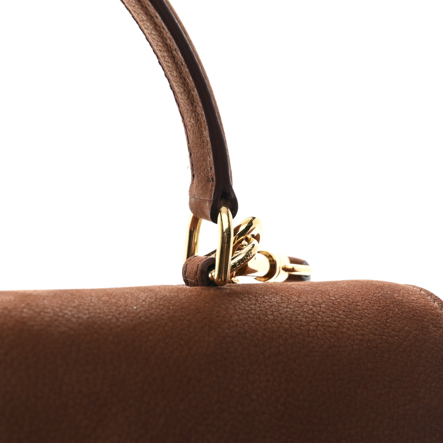 Celine Grained Nubuck Calfskin Medium Nino Chestnut 1799131