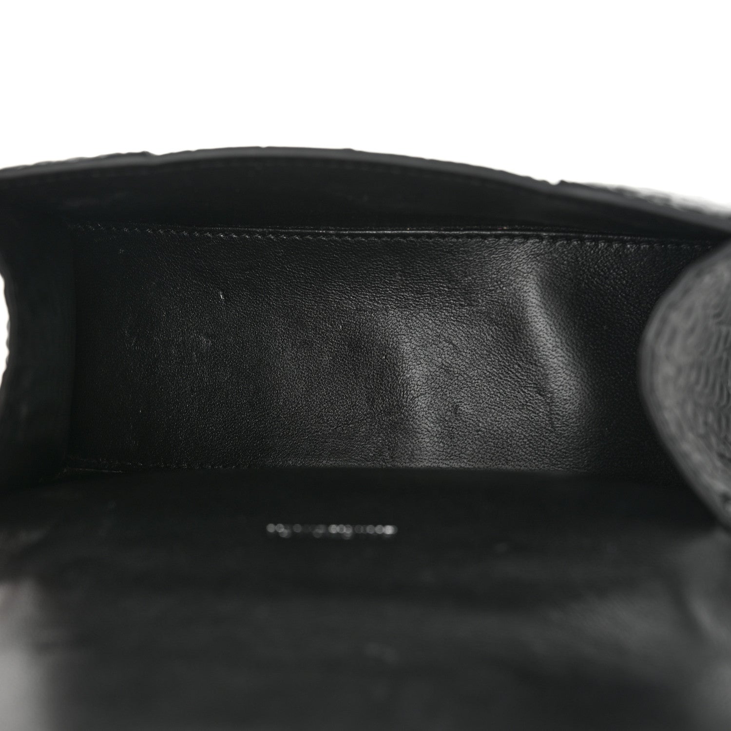 Balenciaga Shiny Calfskin Monochrome Crocodile Embossed Hourglass Top Handle Bag XS Black 5 of 17
