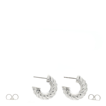 David Yurman Sterling Silver Sculpted Cable Shrimp Earrings 3 of 4