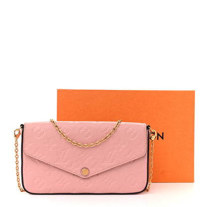Louis Vuitton Empreinte Pochette Felicie Chain Wallet Rose Poudre 18 of 18