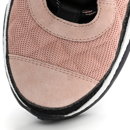 Chanel Mesh Suede Calfskin Quilted Sneakers 41 Black Pink 14 of 16