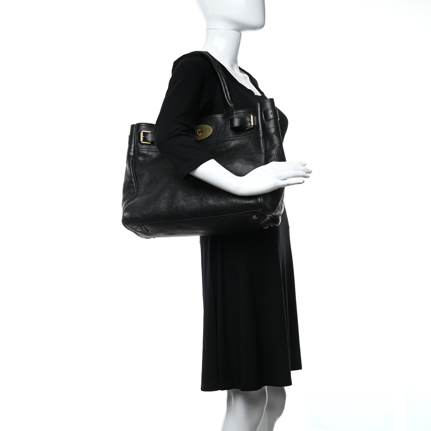 Mulberry Natural Leather Bayswater Tote Black 2 of 17