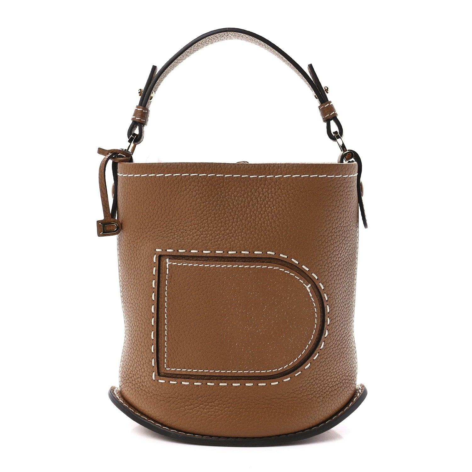 Delvaux Taurillon Mini Pin Daily Surpique Bucket Vegetal Ivory 1 of 10