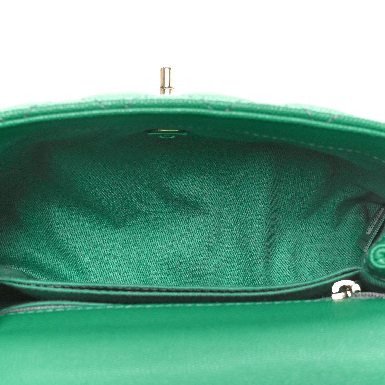 Chanel Caviar Quilted Mini Coco Handle Flap Green 5 of 10