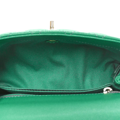 Chanel Caviar Quilted Mini Coco Handle Flap Green 5 of 10