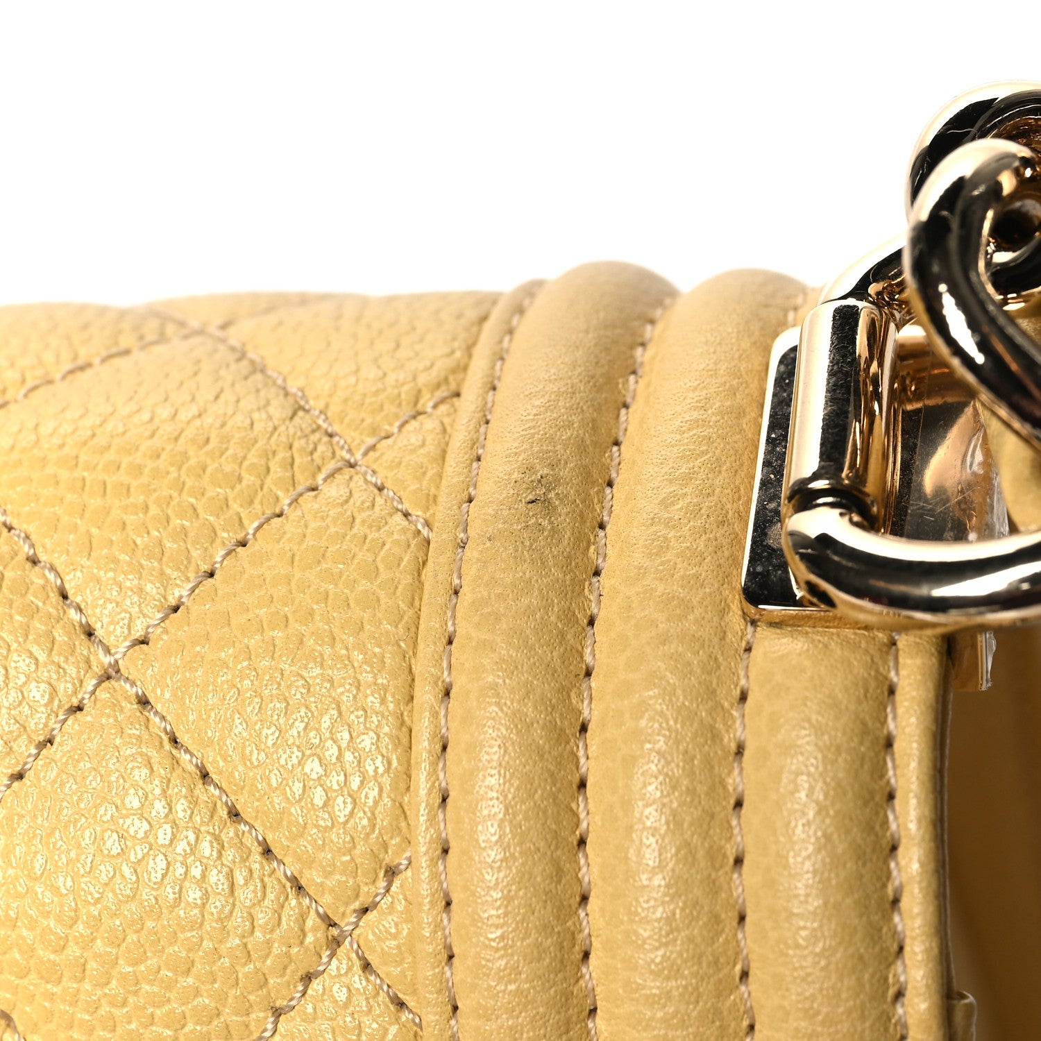 Chanel Caviar Quilted Small Boy Flap Yellow 11 of 11