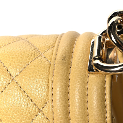 Chanel Caviar Quilted Small Boy Flap Yellow 11 of 11