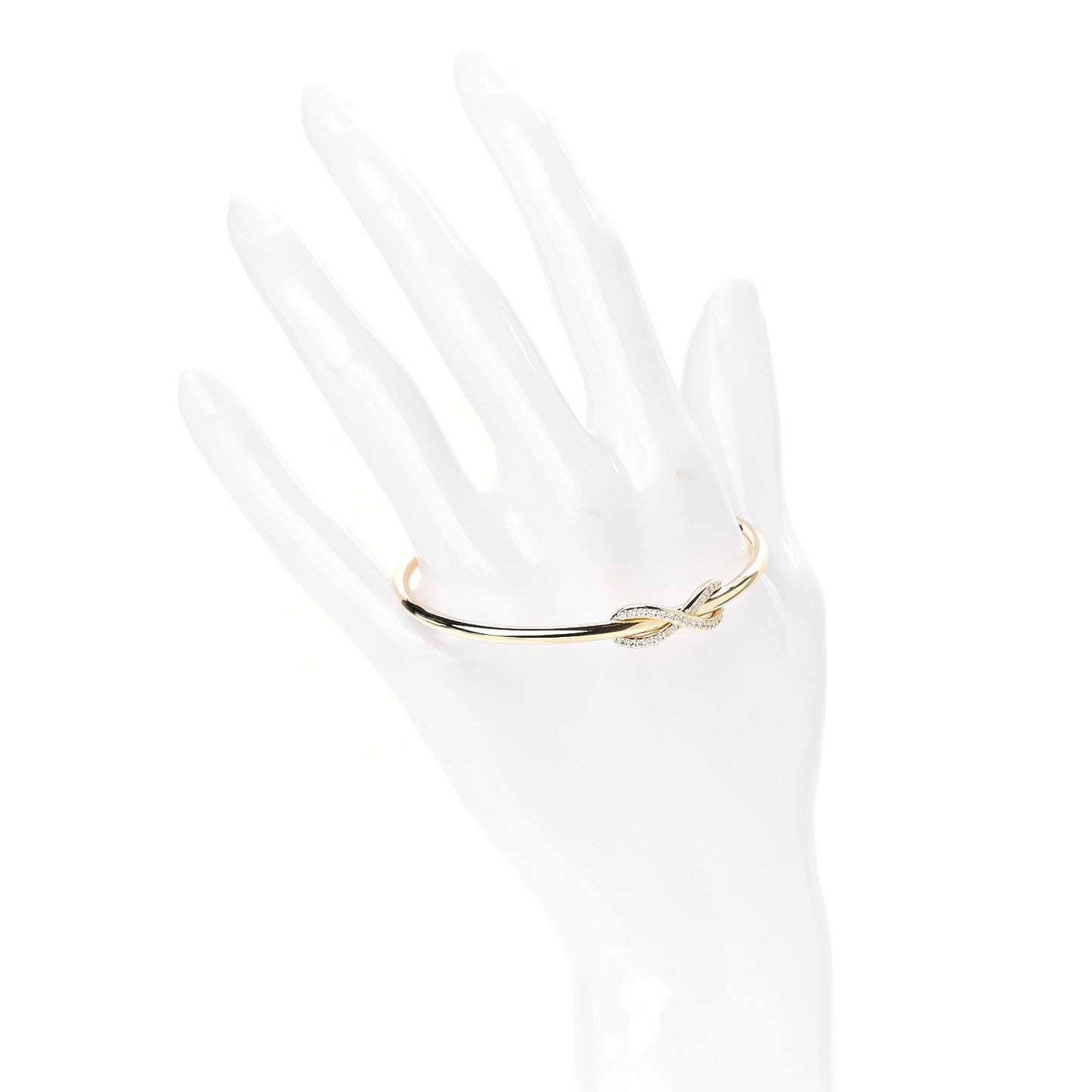18K Yellow Gold Diamond Infinity Cuff Bracelet