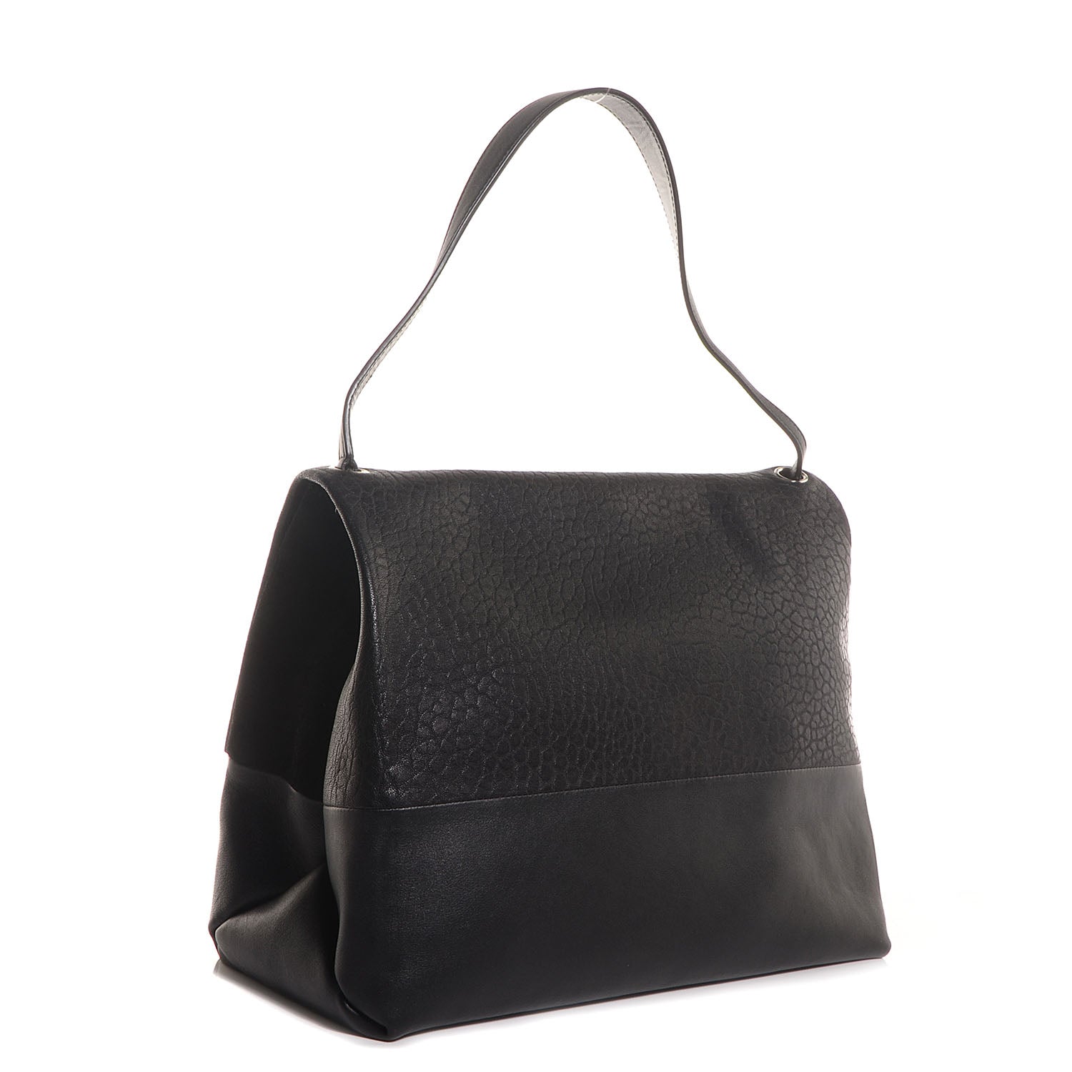 Celine Shrunken Lambskin All Soft Shoulder Bag Black 2 of 14