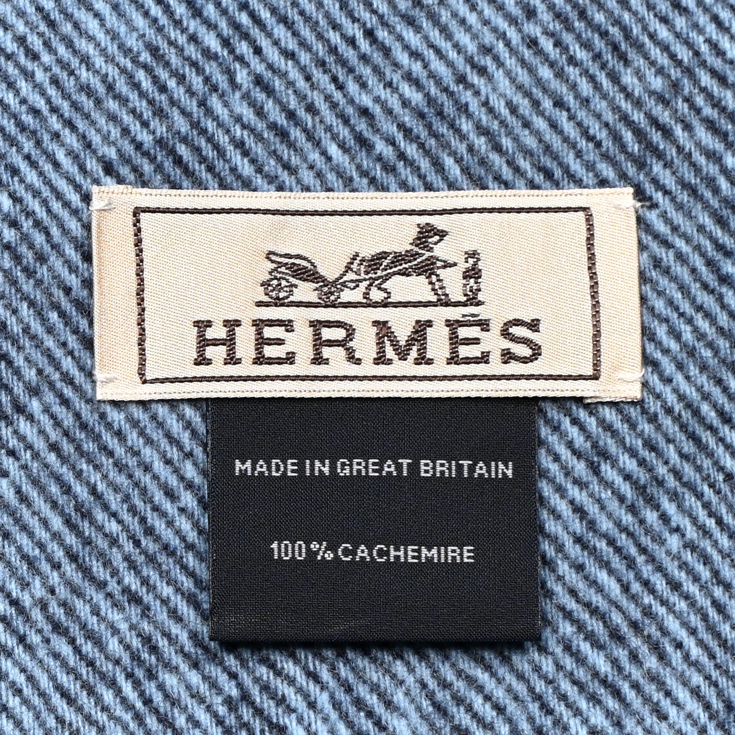 Hermes Cashmere Circuit 24 Faubourg Muffler Marine Ciel 5 of 5