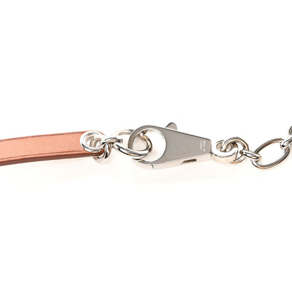 Hermes Silver Palladium Fauve Barenia Olga 5 Charms Chain Belt 4 of 8
