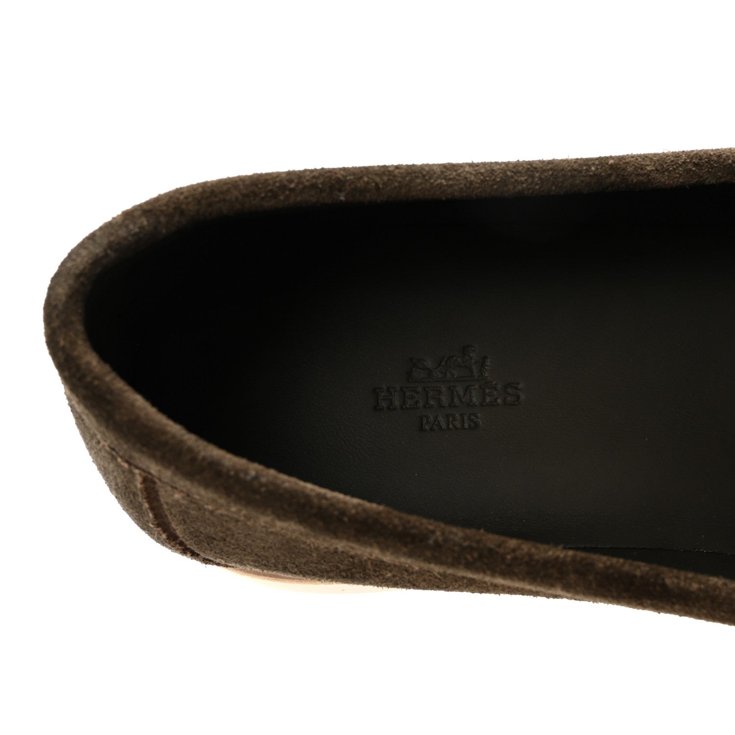 Hermes Suede Calfskin Mens Low Loafers 41.5 Ecorce 8 of 10