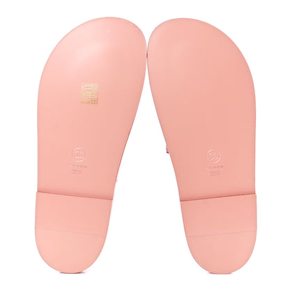 Chanel Lambskin Quilted Velcro Dad Chain CC Slide Sandals 39.5 Pink 5 of 9
