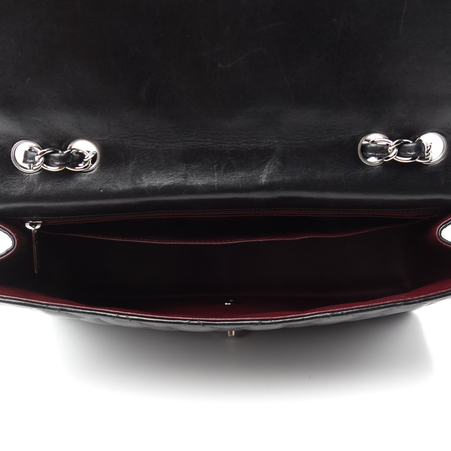 Chanel Lambskin Quilted Jumbo Single Flap Black 6 of 12