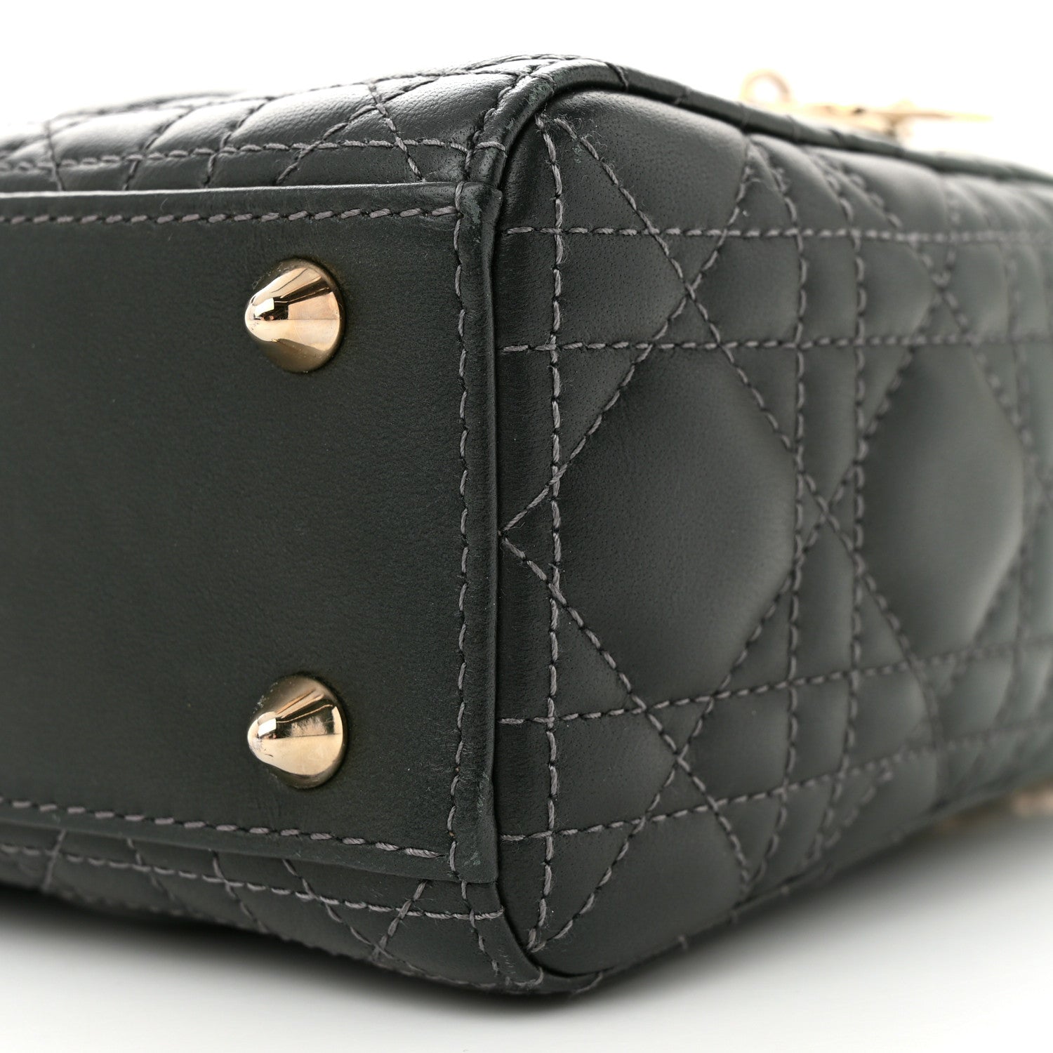 Christian Dior Lambskin Cannage Gradient Small My ABCDior Lady Dior Grey 10 of 12
