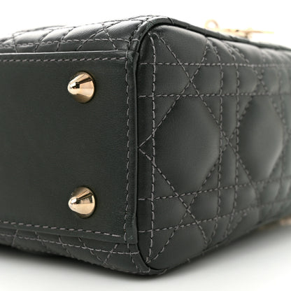 Christian Dior Lambskin Cannage Gradient Small My ABCDior Lady Dior Grey 10 of 12