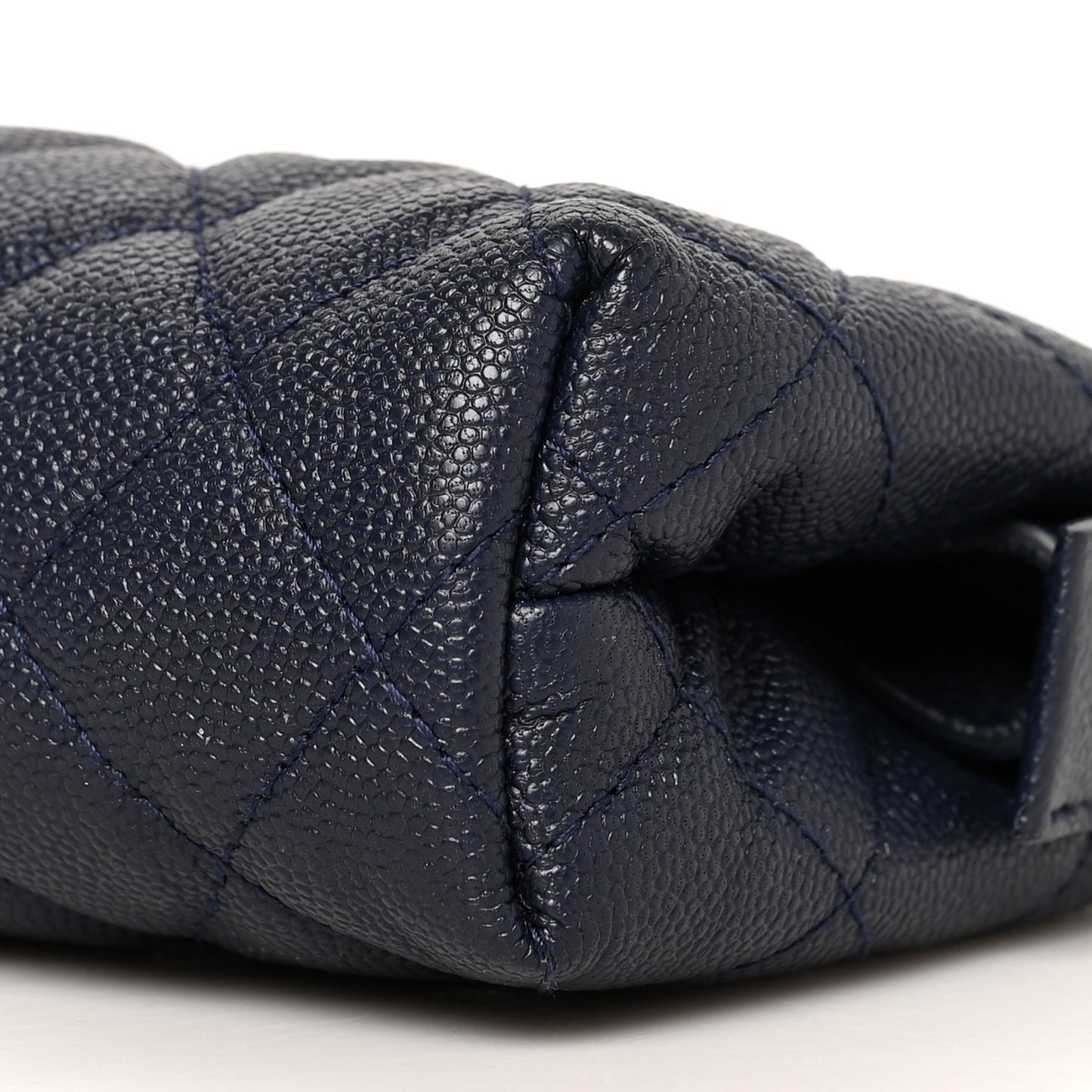 Caviar Quilted Cosmetic Case Navy