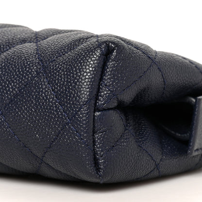 Chanel Caviar Quilted Cosmetic Case Navy 10 of 10