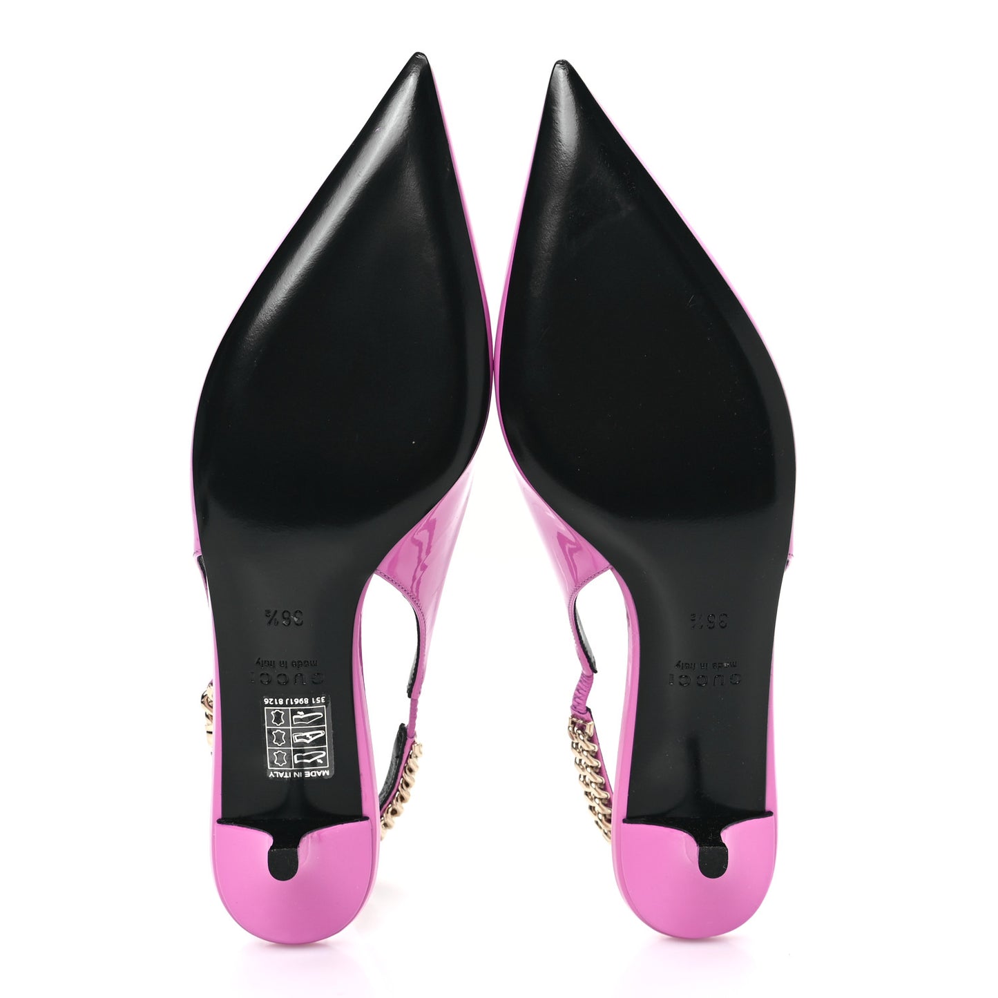 Patent Signoria 35mm Slingback Pumps 36.5 Libre Pink