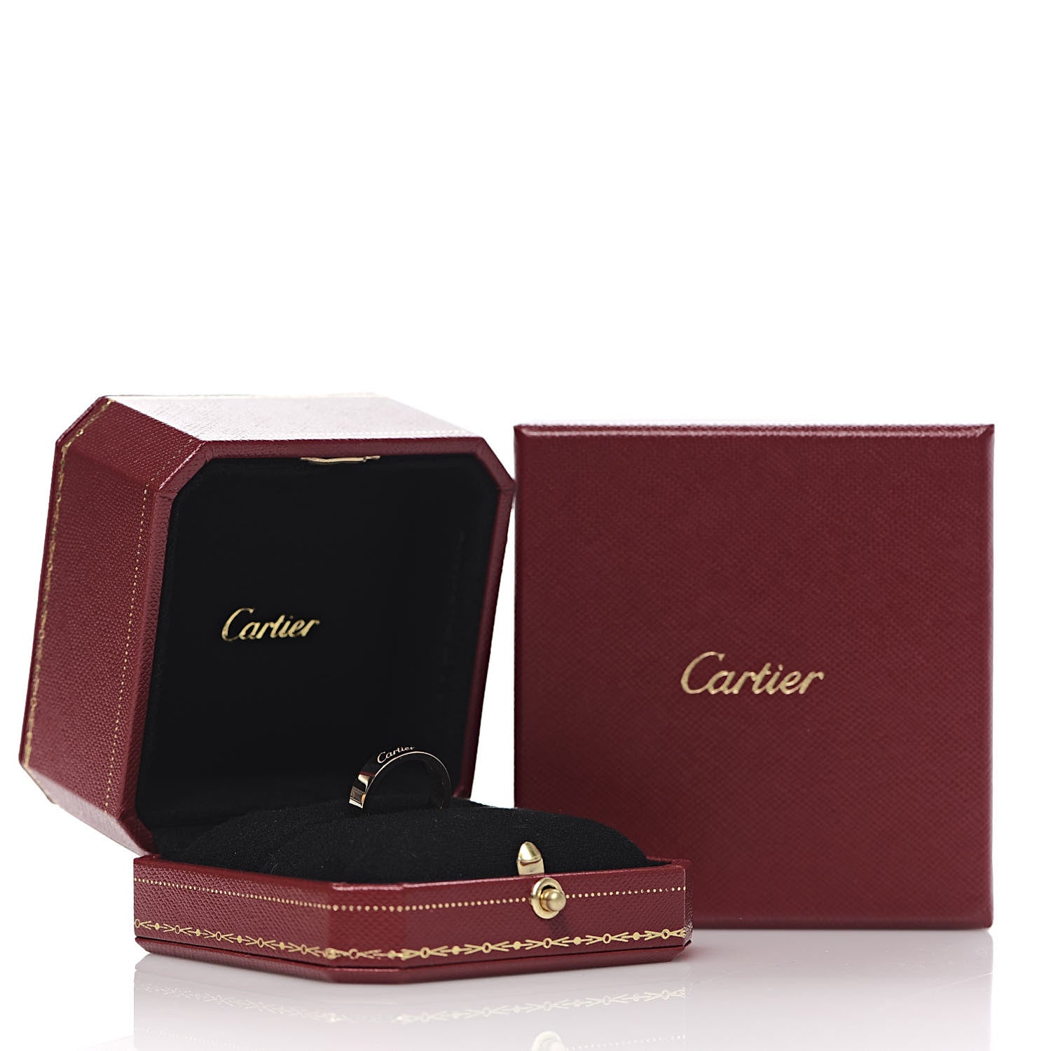 Cartier 18K Pink Gold 4mm C De Wedding Band Ring 48 4.5 6 of 6