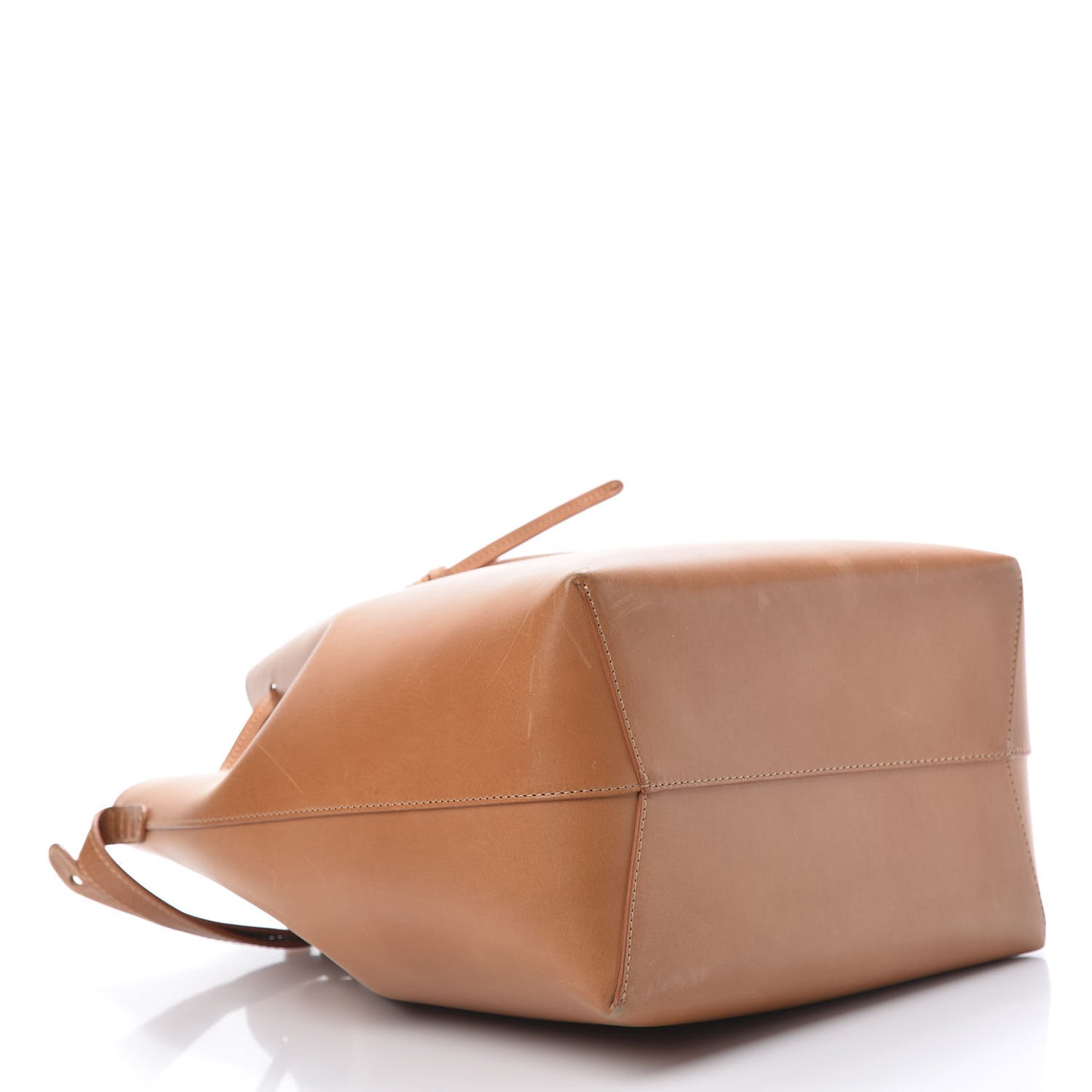 Vegetable Tanned Calfskin Bucket Bag Cammello Rosa