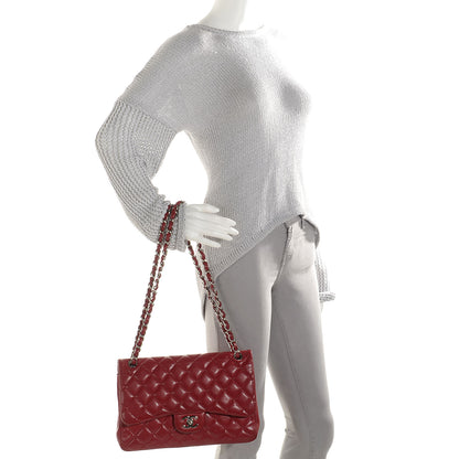 Chanel Caviar Jumbo Double Flap Dark Red 2 of 8