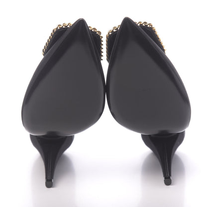 Saint Laurent Grosgrain St. Sulpice Chain Buckle Slingback Pumps 40 Black 5 of 9