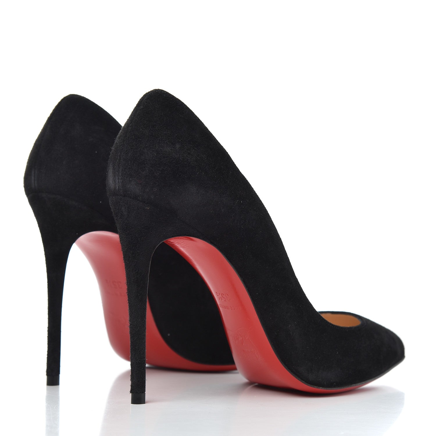 Christian Louboutin Veau Velours Pigalle Follies 100 Pumps 35.5 Black 4 of 20