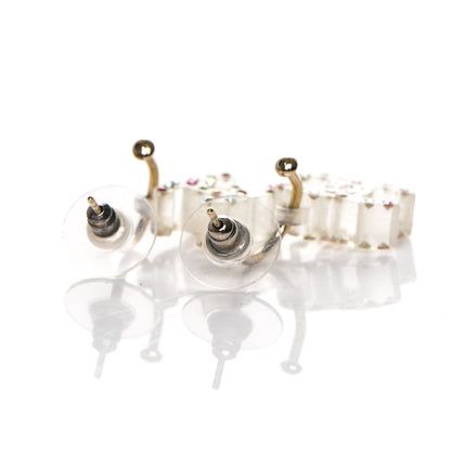 Chanel Resin Crystal CC Earrings Multicolor 2 of 3