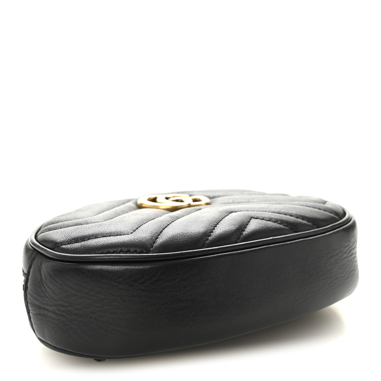 Gucci Calfskin Matelasse GG Marmont Belt Bag 95 38 Black 4 of 11