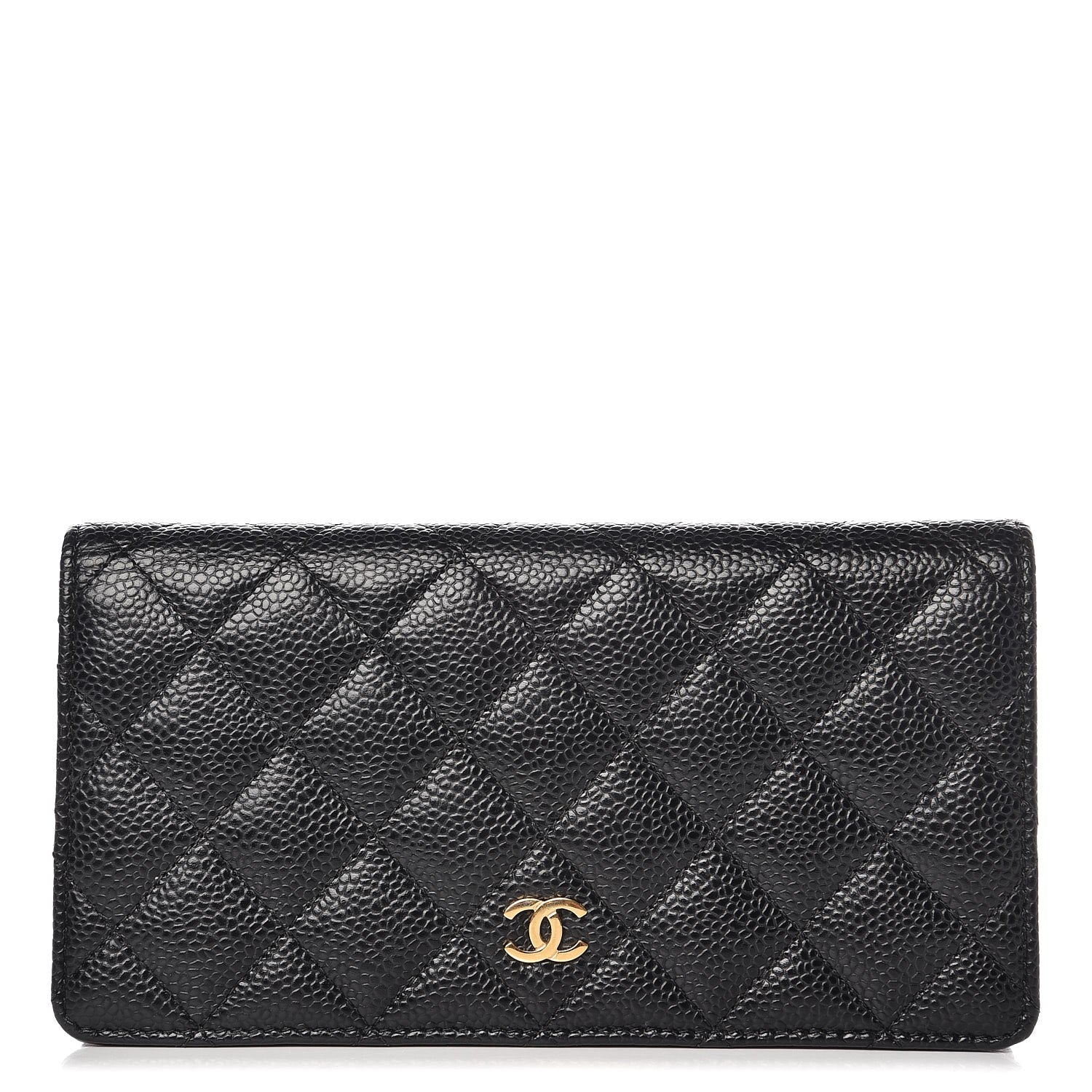 Chanel Caviar Quilted Yen Wallet Black 1 of 10