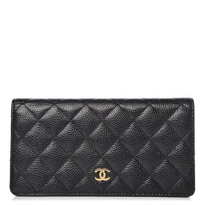 Chanel Caviar Quilted Yen Wallet Black 1 of 10