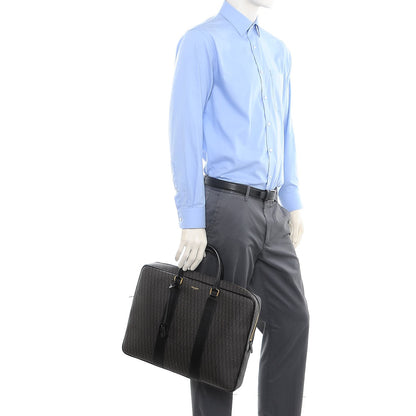 Saint Laurent Toile Classic Monogram Flat Briefcase Black 2 of 7