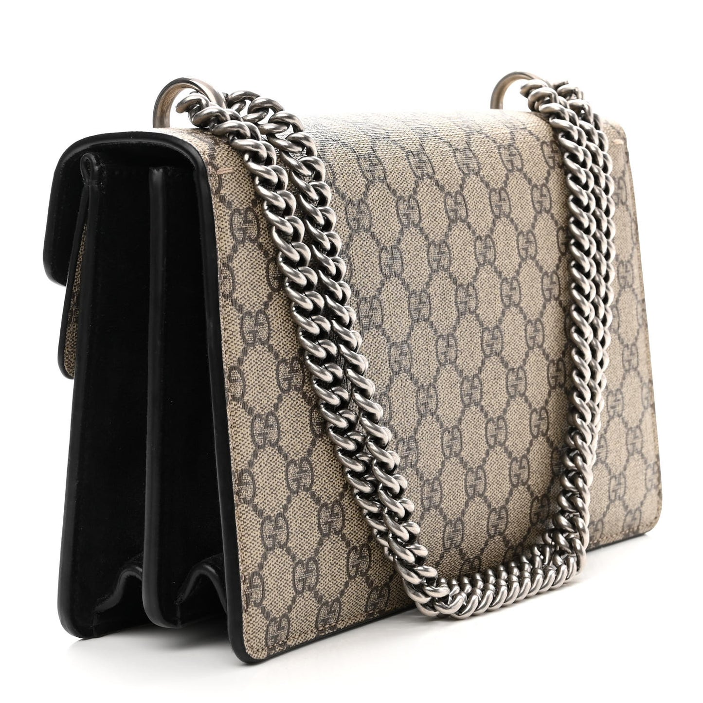 GG Supreme Monogram Small Dionysus Shoulder Bag Black