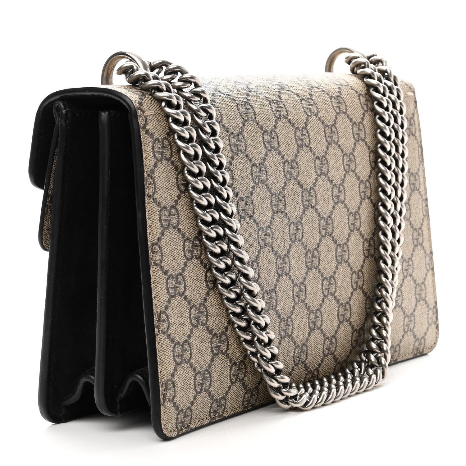 Gucci GG Supreme Monogram Small Dionysus Shoulder Bag Black 3 of 12