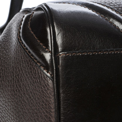 Burberry Grainy Calfskin Small Canterbury Tote Dark Chocolate 9 of 11