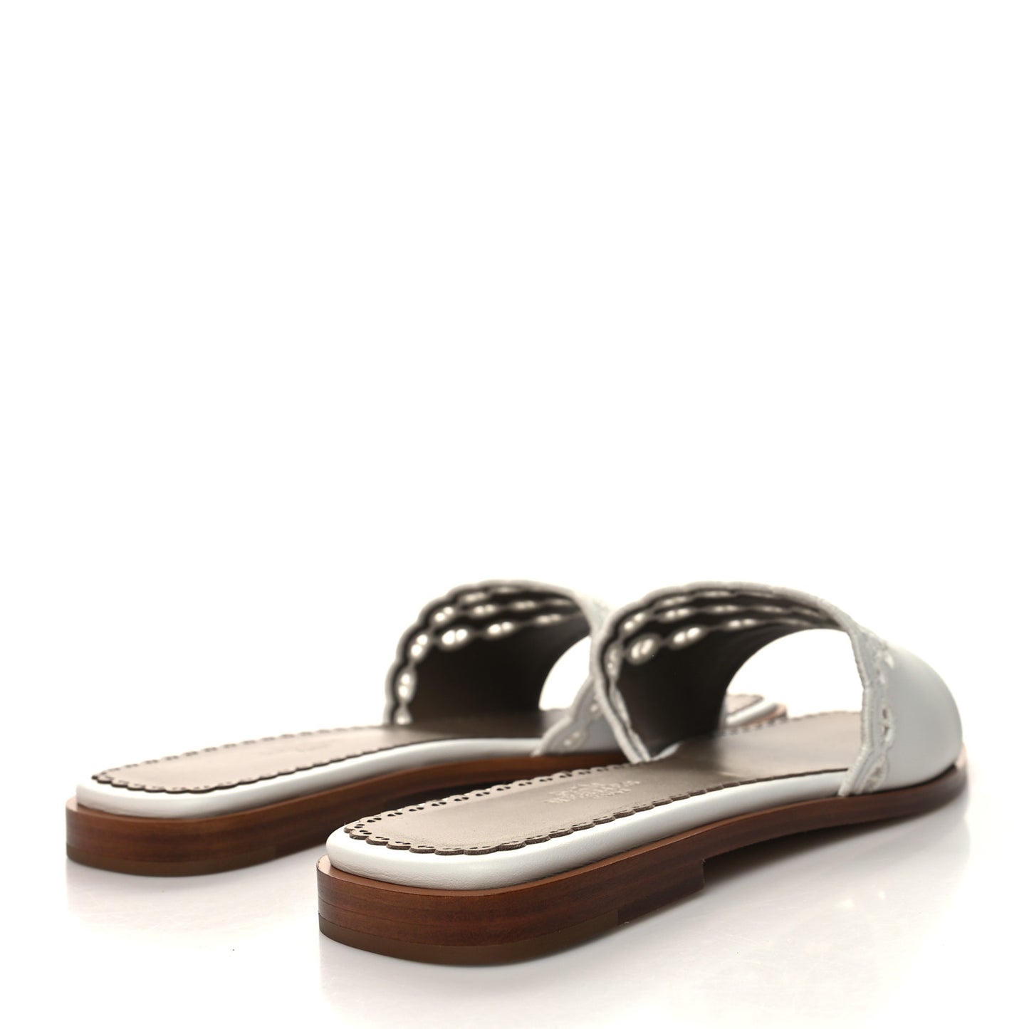 Calfskin Chaine d'Ancre Gaelle Sandals 39.5 White