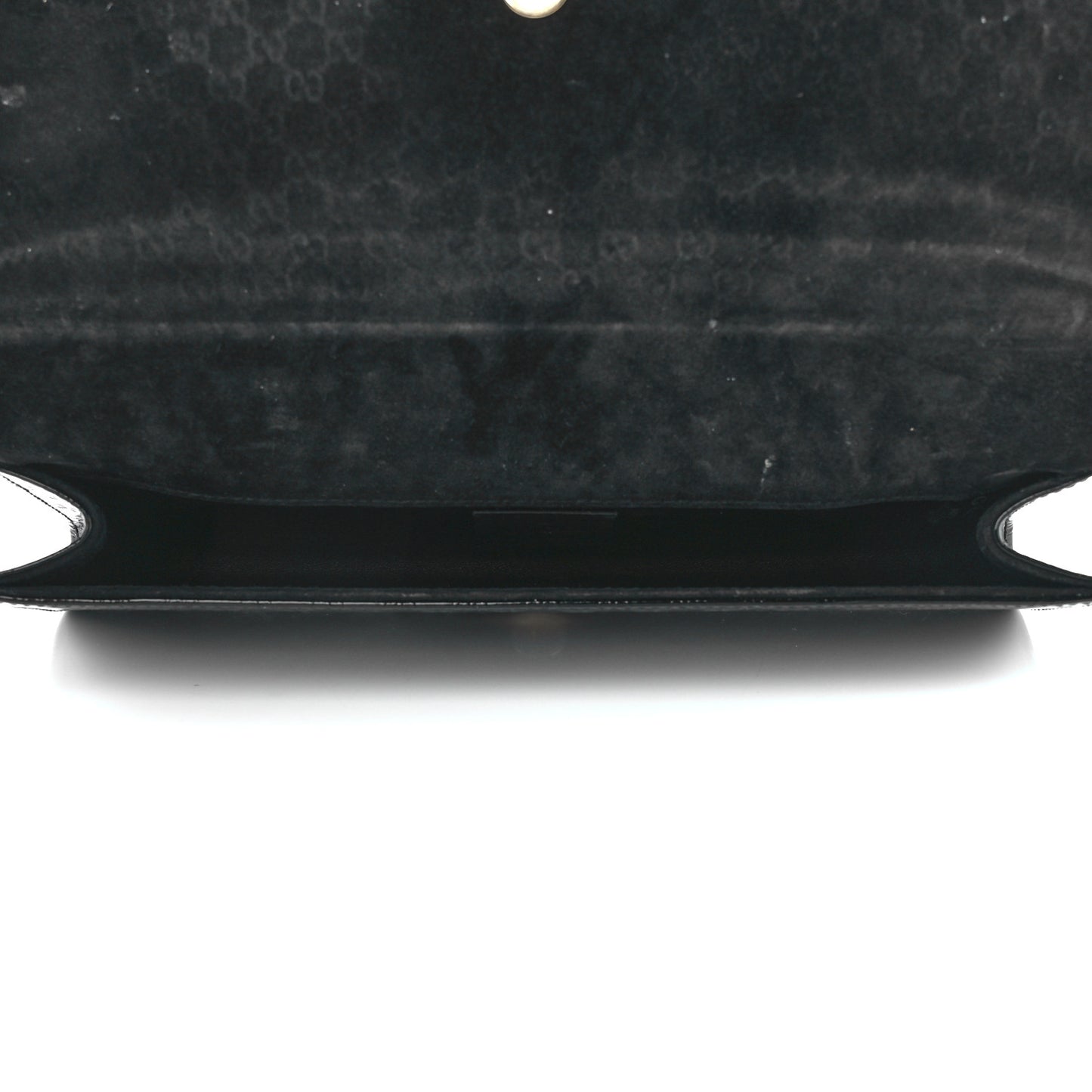 Patent Microguccissima Small Broadway Clutch Black