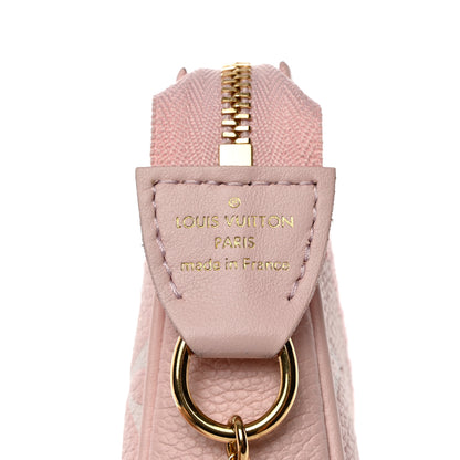 Louis Vuitton Empreinte Monogram Giant Broderies Mini Pochette Accessories Pink Creme 6 of 7