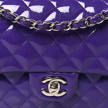 Chanel Patent Calfskin Quilted Medium Double Flap Purple 8 of 13