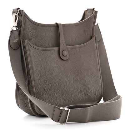 Hermes Taurillon Clemence Evelyne III PM Etain 3 of 13