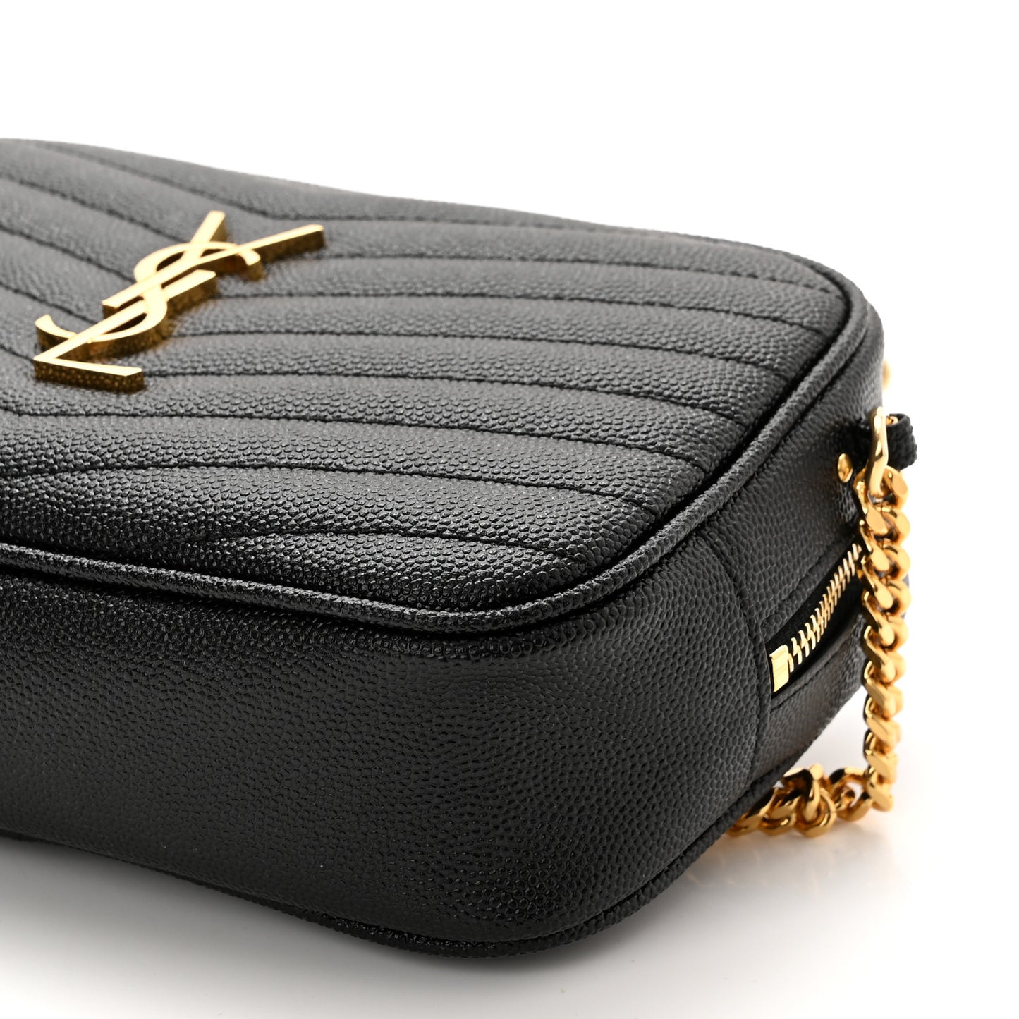 Grain De Poudre Matelasse Monogram Mini Lou Camera Bag Black