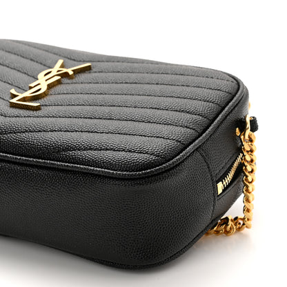 Saint Laurent Grain De Poudre Matelasse Monogram Mini Lou Camera Bag Black 9 of 11